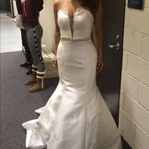 Jovani white wedding pageant dress gown